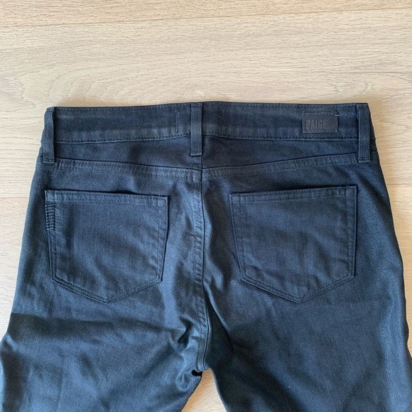 PAIGE Mid-rise Black Coated Denim Skinny Jeans Size 27 - Picture 3 of 7